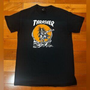 Thrasher Skate Outlaw by Pushead Vintage T-Shirt Limited Edition- Black